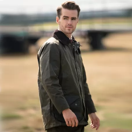 Jaqueta Oxford Azul Gamekeeper Verde Encerada