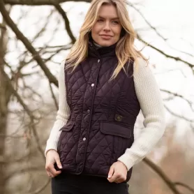 Chaleco Oxford Blue Maya Quilted Plum