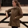 Parka Oxford Azul Nova Inglaterra Bege Escuro
