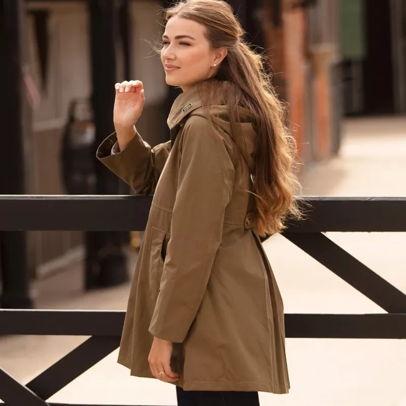 Parka Oxford Azul Nova Inglaterra Bege Escuro