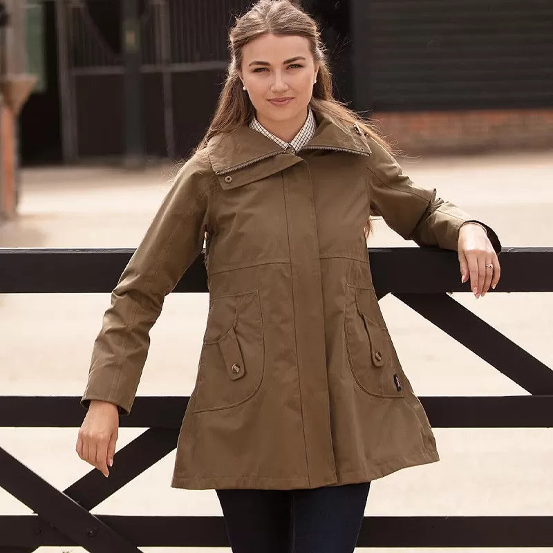 Parka Oxford Azul Nova Inglaterra Bege Escuro