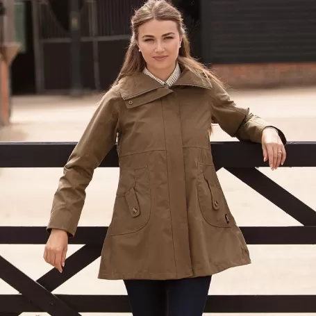 Parka Oxford Azul Nova Inglaterra Bege Escuro