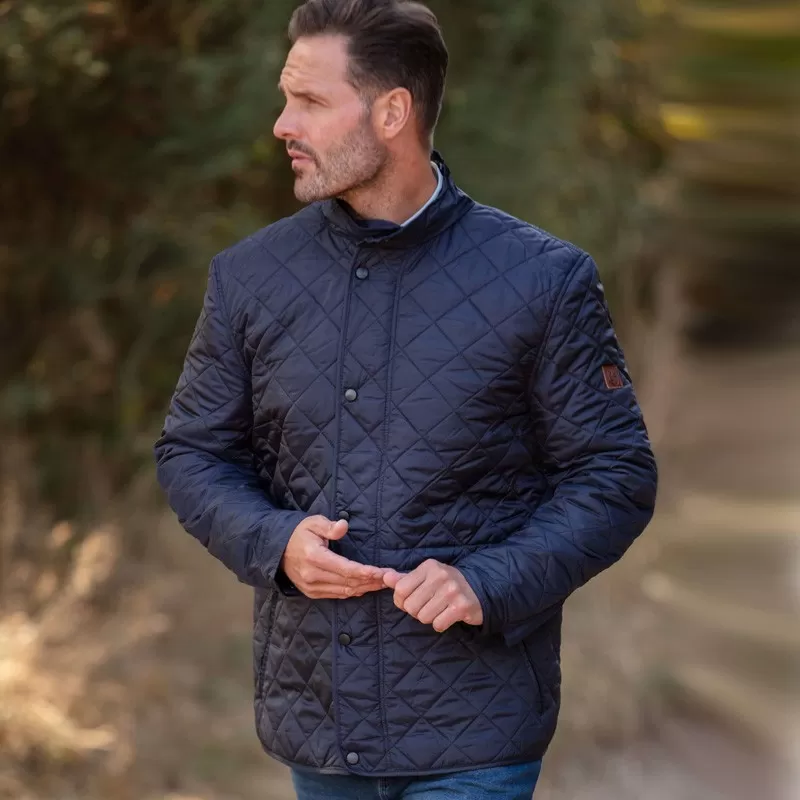 Jaqueta Oxford Azul Leiden Acolchoada Marinho