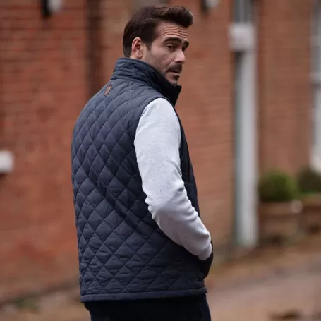 Colete Oxford Azul Aron Quilted Azul Marinho