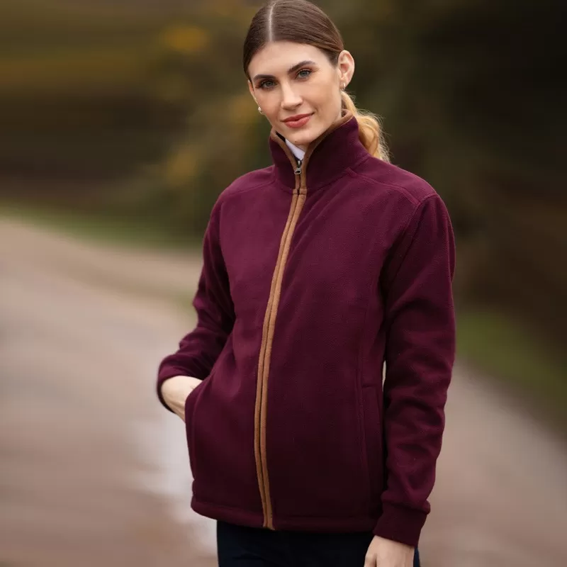 Jaqueta Oxford Azul Ameixa Fleece Feminina Jaqueta Oxford Azul Ameixa Fleece Feminina