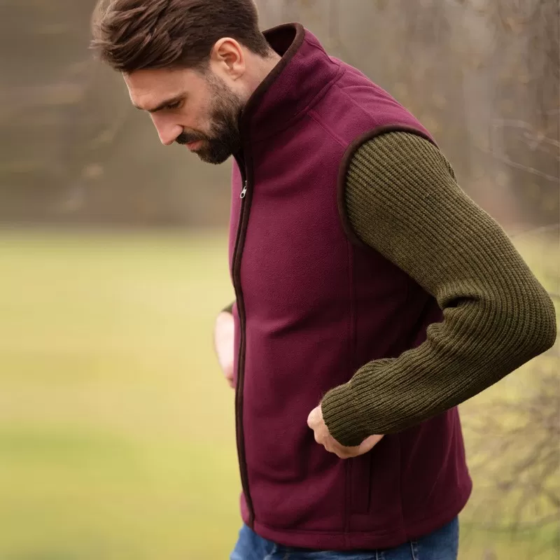 Colete Oxford Azul Fleece Masculino Ameixa