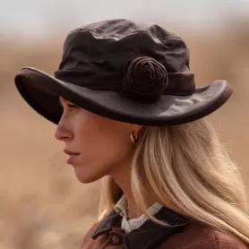Gorro encerado Oxford Blue Rose Brown