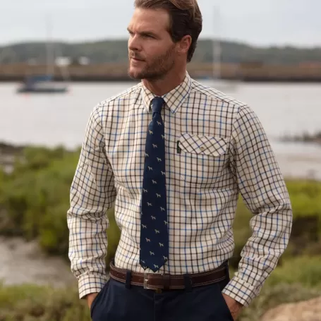 Gravata Oxford Azul Cachorro Seda Marinho Gravata Oxford Azul Cachorro Seda Marinho