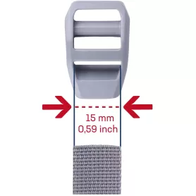 Fechadura de escada Deuter 15 Standard cinza