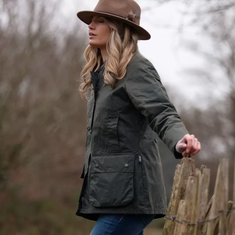 Jaqueta Oxford Azul Countrygirl Verde com Zíper