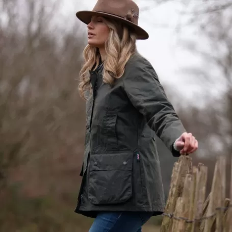 Jaqueta Oxford Azul Countrygirl Verde com Zíper