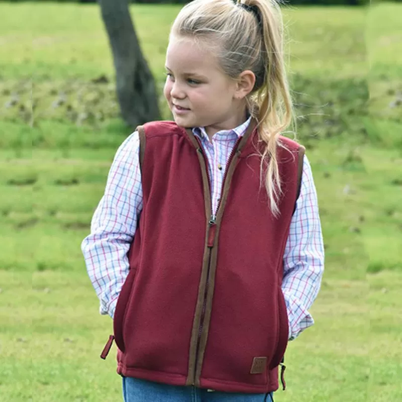 Colete de lã infantil azul Ruby Oxford