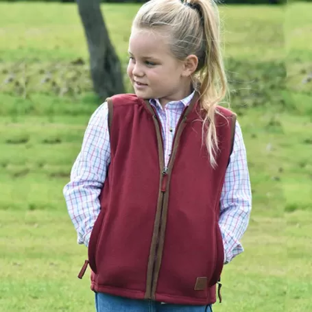 Colete de lã infantil azul Ruby Oxford