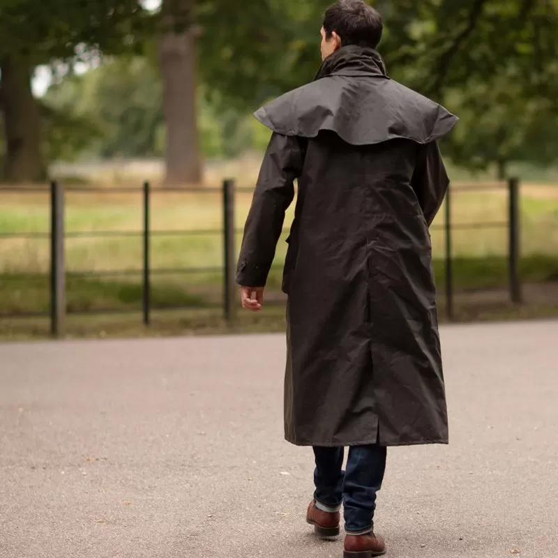 Capa Oxford Azul Deluxe Outback Verde-oliva Escuro Encerada