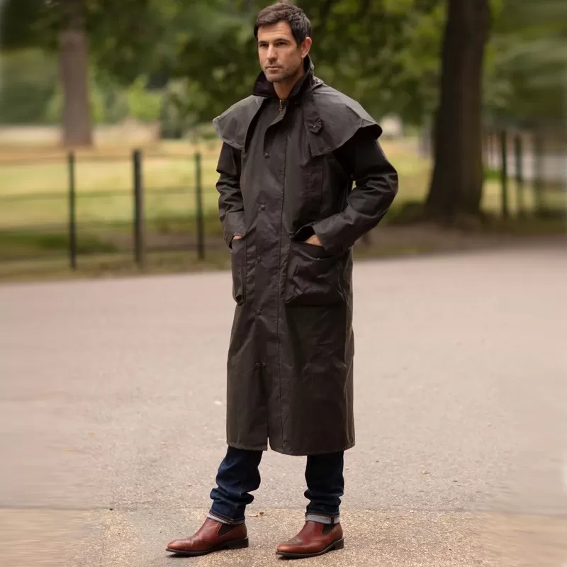 Capa Oxford Azul Deluxe Outback Verde-oliva Escuro Encerada