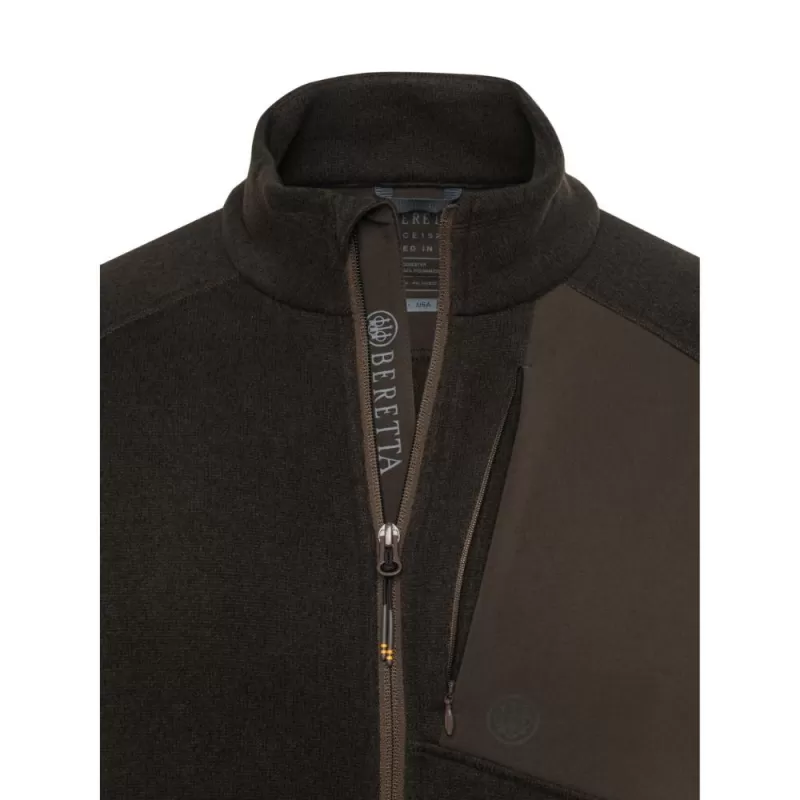 Beretta Abisko Brown Bark Fleece com zíper completo
