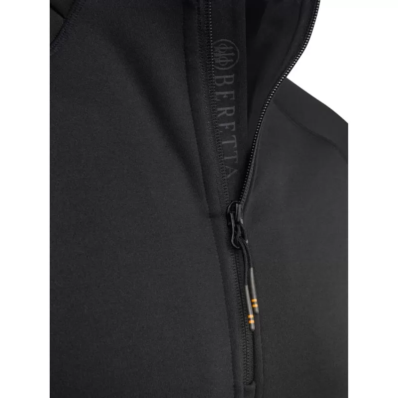 Beretta Fleece Elástico Meio Zíper Preto