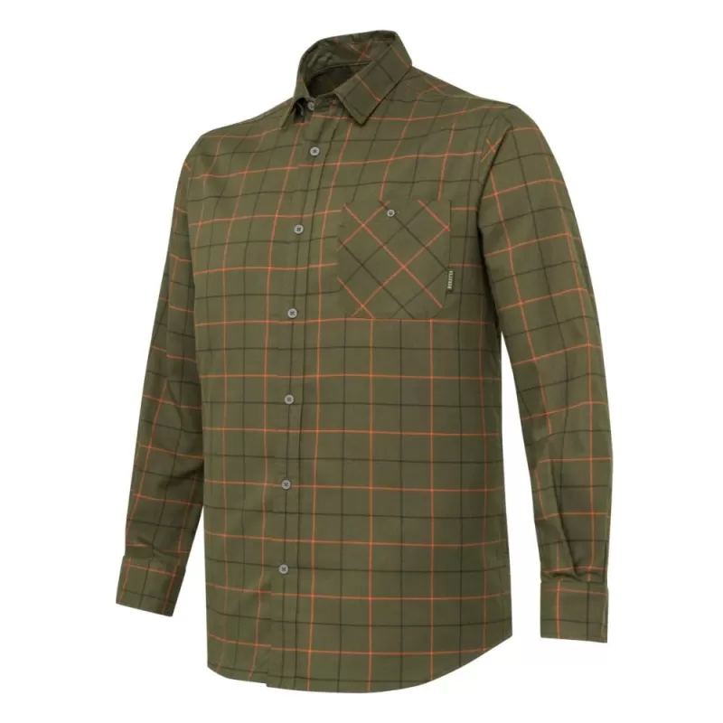 Beretta Camisa elástica Jargo Green Pumpkin Check Beretta Camisa elástica Jargo Green Pumpkin Check