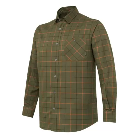 Beretta Camisa elástica Jargo Green Pumpkin Check Beretta Camisa elástica Jargo Green Pumpkin Check