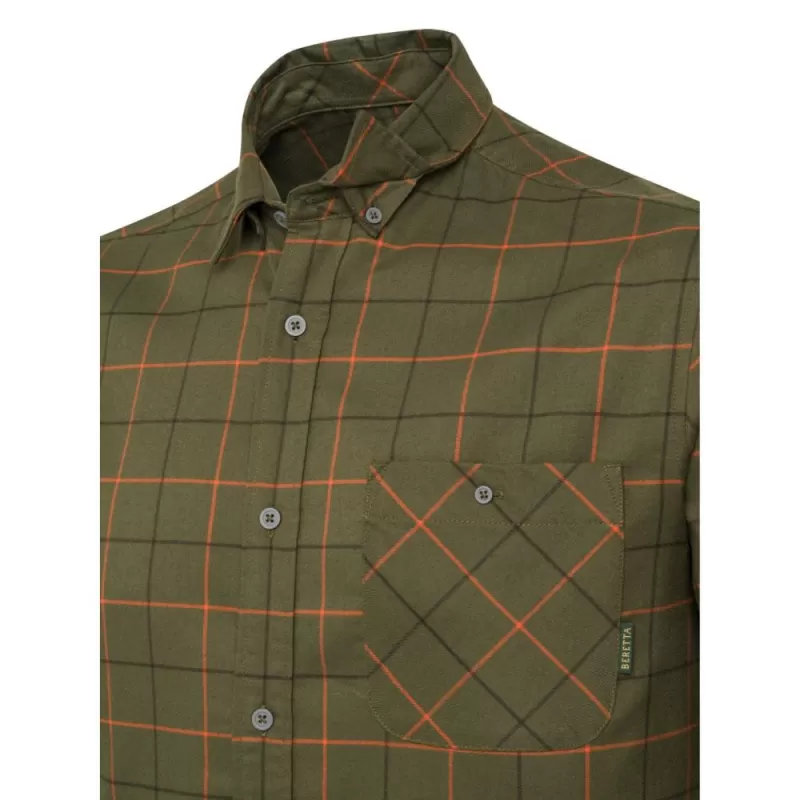 Beretta Camisa elástica Jargo Green Pumpkin Check