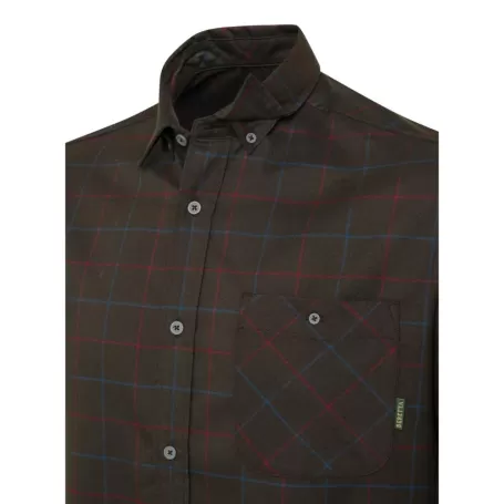 Camisa Beretta Stretch Jargo Bark & Burgundy Check