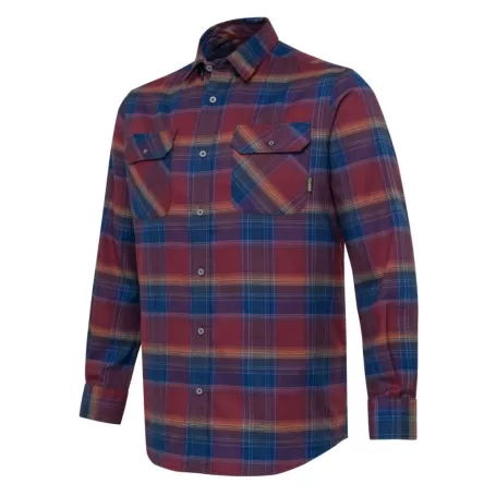 Camisa de flanela Beretta Cadet xadrez bordô