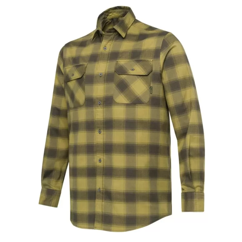 Camisa de flanela xadrez musgo Beretta Cadet Camisa de flanela xadrez musgo Beretta Cadet