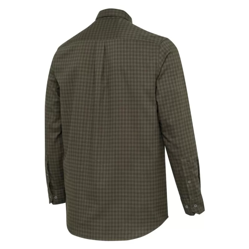 Camisa de flanela Beretta Cadet xadrez verde e marrom