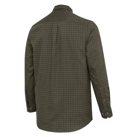 Camisa de flanela Beretta Cadet xadrez verde e marrom