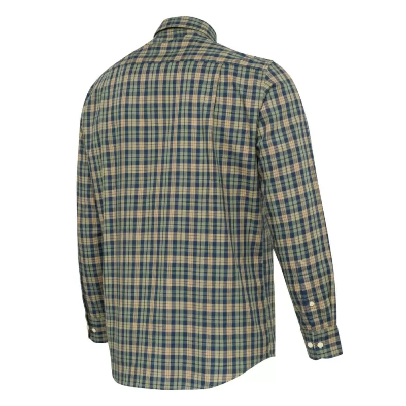 Camisa Beretta Bryggen Azul e Xadrez Areia