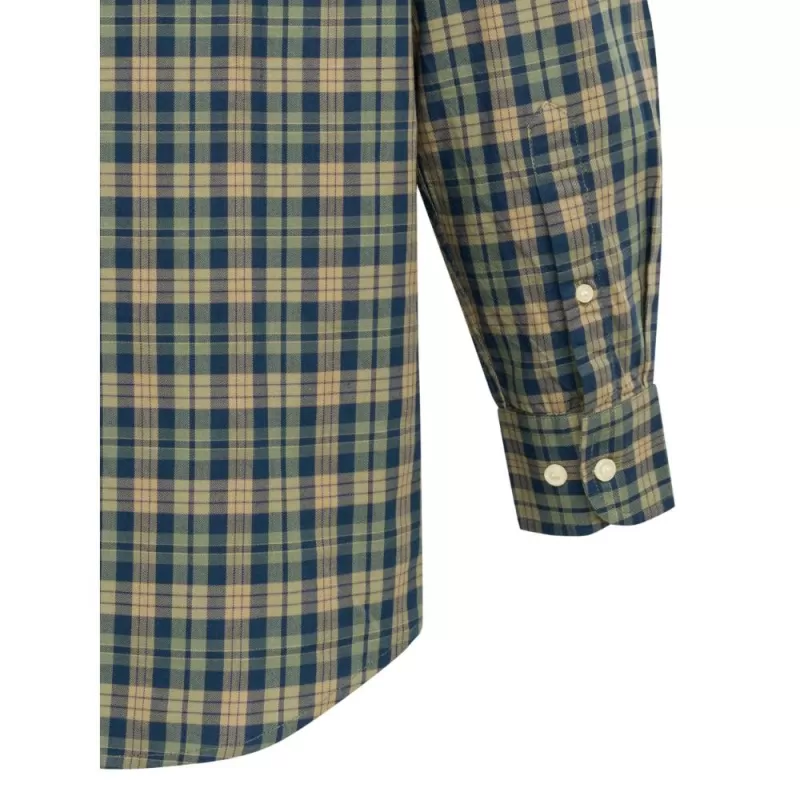 Camisa Beretta Bryggen Azul e Xadrez Areia