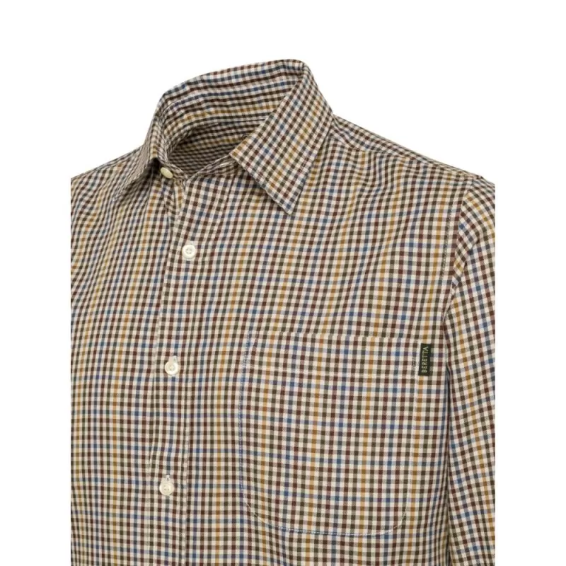 Camisa Beretta Bryggen Apricot & Bordeaux Check