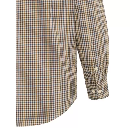 Camisa Beretta Bryggen Apricot & Bordeaux Check