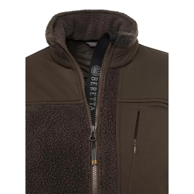 Jaqueta Beretta Halifax Sherpa Fleece W Brown Bark