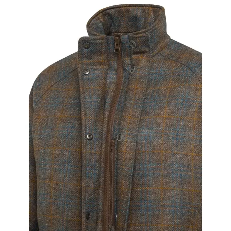 Casaco Beretta St James W Marrom e Azul Claro Xadrez