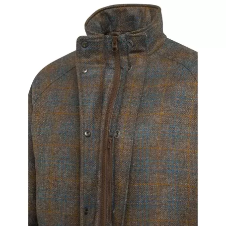 Casaco Beretta St James W Marrom e Azul Claro Xadrez