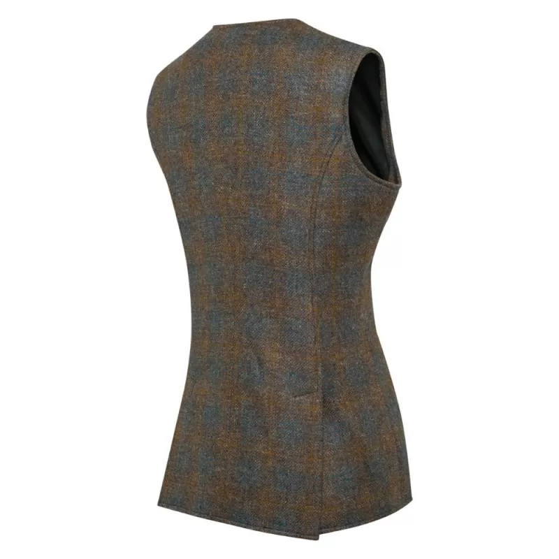 Colete Beretta St James W Marrom e Azul Claro Xadrez