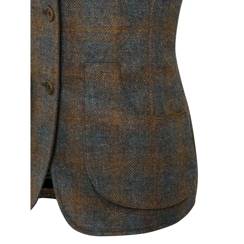 Colete Beretta St James W Marrom e Azul Claro Xadrez