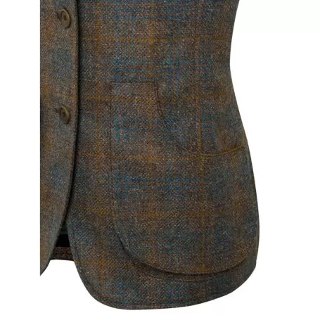 Colete Beretta St James W Marrom e Azul Claro Xadrez