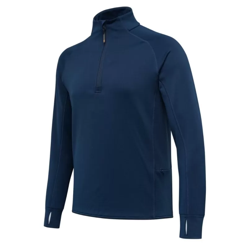 Beretta Stretch Fleece Meio Zíper Azul Eclipse Total Beretta Stretch Fleece Meio Zíper Azul Eclipse Total