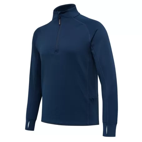 Beretta Stretch Fleece Meio Zíper Azul Eclipse Total Beretta Stretch Fleece Meio Zíper Azul Eclipse Total