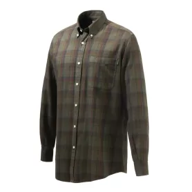 Beretta Camisa con botones de madera Beige & Red Overd. Bark