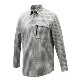 Camisa leve xadrez branca e verde Beretta