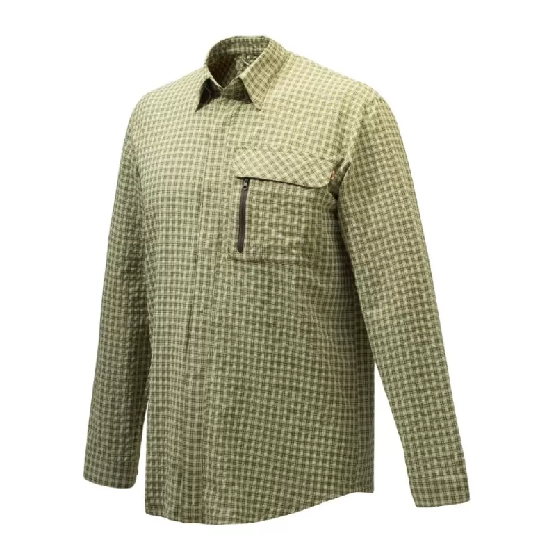 Camisa leve xadrez verde claro Beretta Camisa leve xadrez verde claro Beretta