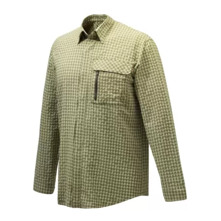 Camisa leve xadrez verde claro Beretta Camisa leve xadrez verde claro Beretta