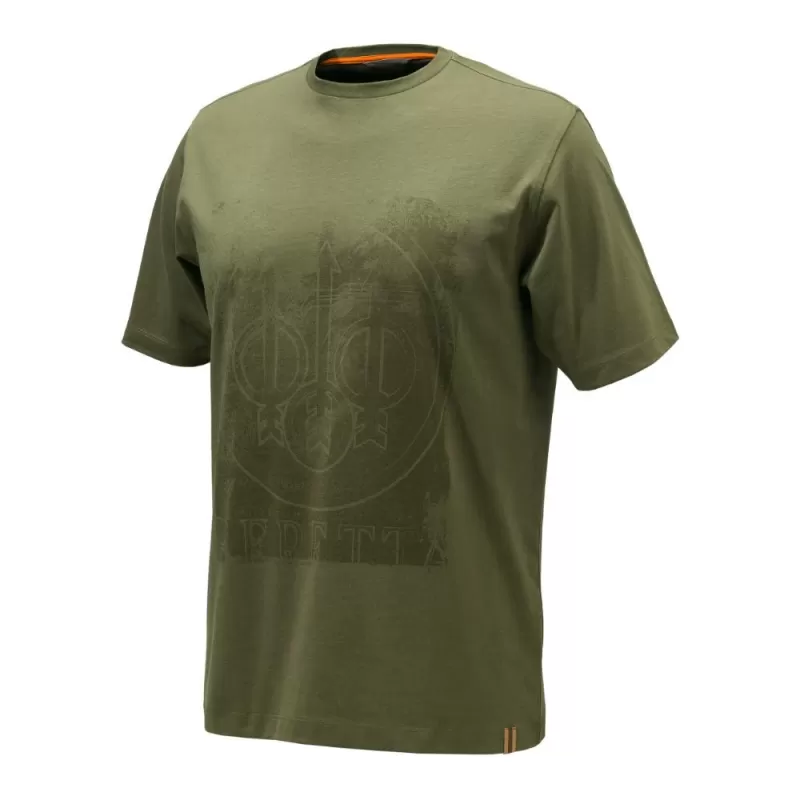 Camiseta Beretta com logotipo da Beretta verde-oliva escuro Camiseta Beretta com logotipo da Beretta verde-oliva escuro