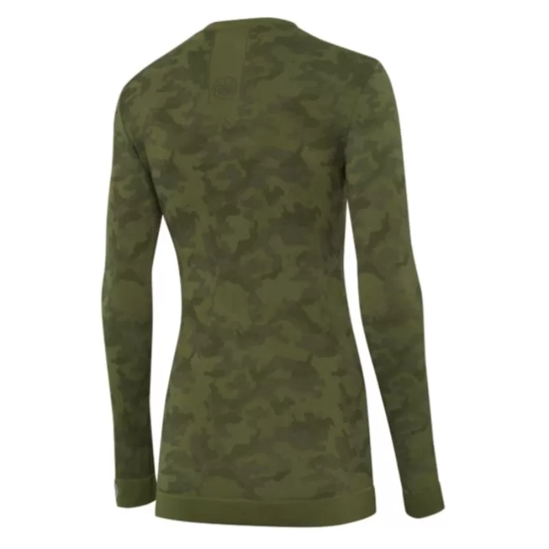 Camiseta feminina LeSaut camuflada verde Beretta