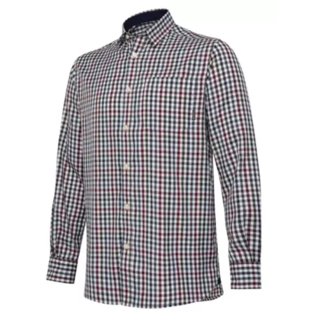 Camisa xadrez branca e bordô Beretta Ellis LS Camisa xadrez branca e bordô Beretta Ellis LS