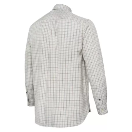 Camisa de manga comprida Beretta Charlow xadrez marfim e azul