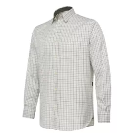 Beretta Camisa Charlow Ivory &  Blue Check Manga Larga